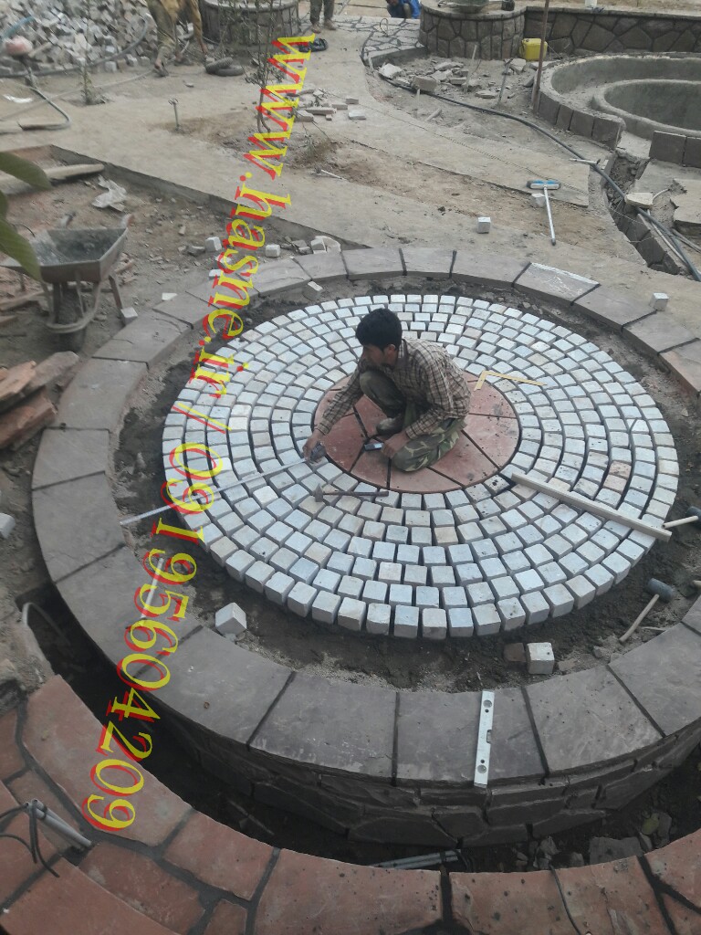 طراحی کف با سنگ  کوبیک دماوند