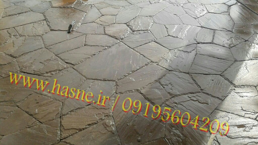کف فرش سنگ لاشه باغ سنگ دماوند